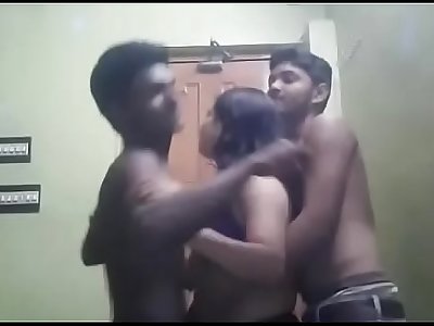 Fucking girl with two boys